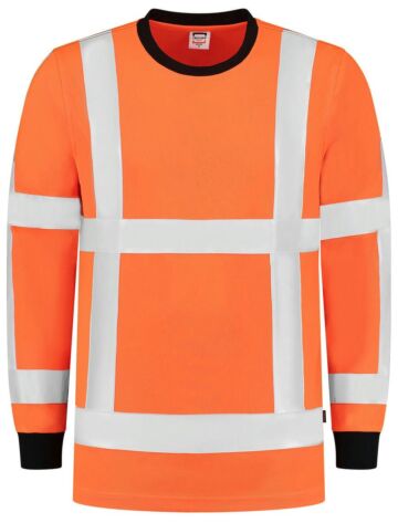 Tricorp 103002 T-shirt RWS Birdseye Lange Mouw Fluor Oranje