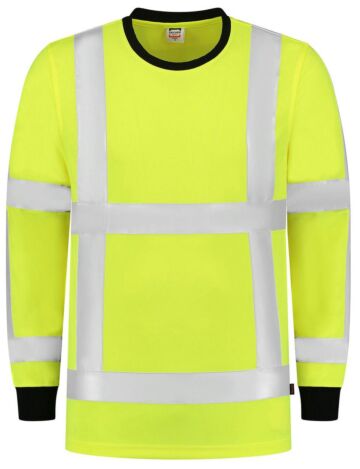 Tricorp 103002 T-shirt RWS Birdseye Lange Mouw Fluor Geel
