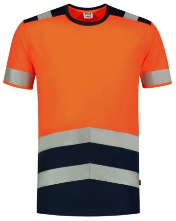 Tricorp 103006 T-shirt High Vis Bicolor Fluor Oranje/Blauw