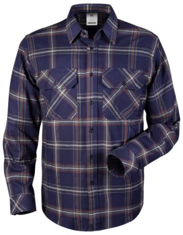 Fristads Flanellen overhemd 7421 MSF Marineblauw