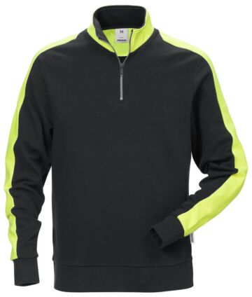 Fristads Sweatshirt met korte rits 7449 RTS Zwart