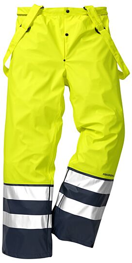 Fristads High vis regenbroek klasse 2 2625 RS Hi-Vis geel/marineblauw