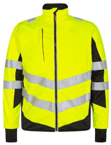 F. Engel 1158 Safety Softshell Jacket Yellow/Black