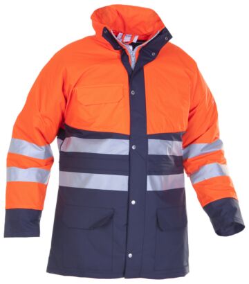 Hydrowear Plains Parka Marineblauw/Fluor Oranje