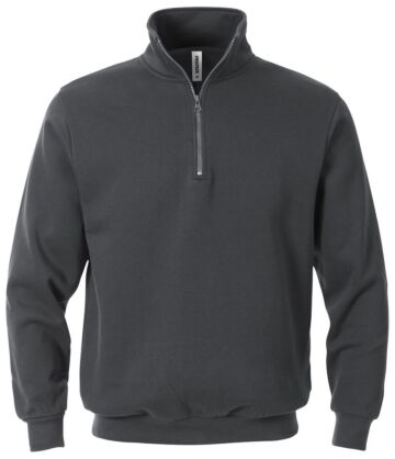 Fristads Acode sweatshirt met korte ritssluiting 1737 SWB Donkergrijs