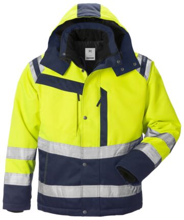 Fristads High vis winterjack klasse 3 4043 PP Hi-Vis geel/marineblauw