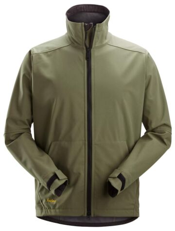 Snickers 1205 Winddichte Soft Shell Jack Khakigroen