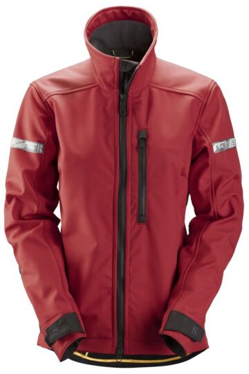 Snickers 1207 AllroundWork Dames Soft Shell Jack Chilirood/Zwart