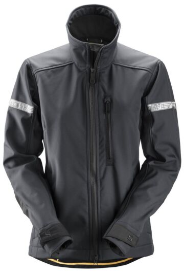 Snickers 1207 AllroundWork Dames Soft Shell Jack Staalgrijs/Zwart