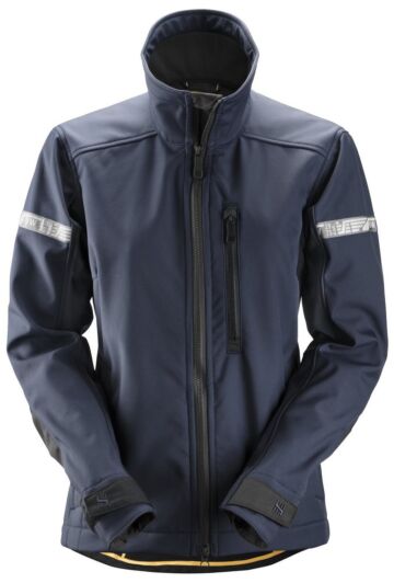 Snickers 1207 AllroundWork Dames Soft Shell Jack Marineblauw/Zwart