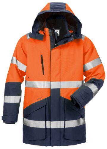 Fristads High vis GORE-TEX winterparka klasse 3 4989 GXB Hi-Vis oranje/marineblauw