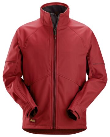 Snickers 1258 Softshell werkjas Chilirood/Zwart