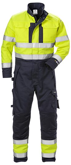 Fristads Flame high vis winteroverall klasse 3 8088 FLAM Hi-Vis geel/marineblauw