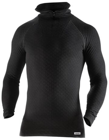 Fristads T-shirt lange mouwen met korte rits 742 PC Zwart
