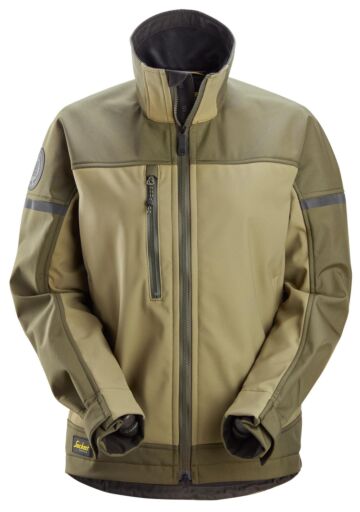 Snickers 1276 Softshell Stretch Dameswerkjas Khakigroen/Donkerkhakigroen