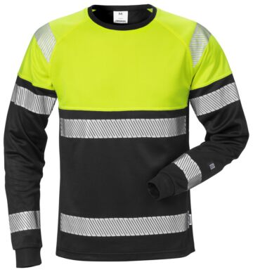 Fristads High vis T-shirt met lange mouwen klasse 1 7519 THV Hi-Vis geel/zwart
