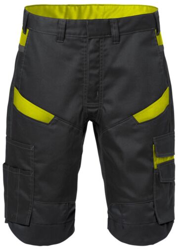 Fristads Korte broek 2562 STFP Zwart/hi-vis geel
