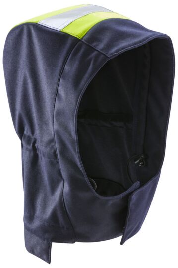 Fristads Flamestat softshell-capuchon 4077 FSS Hi-Vis geel/marineblauw