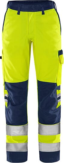 Fristads High vis Green broek dames klasse 2 2642 GPLU Hi-Vis Geel/Marineblauw