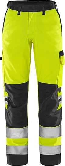 Fristads High vis Green broek dames klasse 2 2642 GPLU Hi-Vis Geel/Zwart