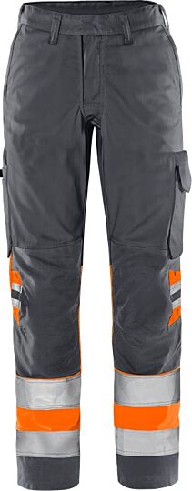 Fristads High vis Green broek dames klasse 1 2652 GPLU Hi-Vis Oranje/Grijs