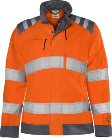 Fristads High vis Green jack dames klasse 3 4068 GPLU Hi-Vis Oranje/Grijs
