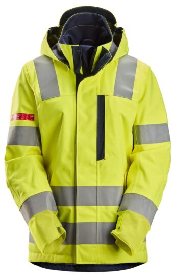Snickers 1368 High-Vis Klasse 2/3 Waterdichte Dames Werkjas High-Vis Geel/Marineblauw