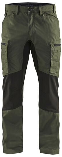 Blåkläder 1459-1845 Service werkbroek stretch Army groen/Zwart