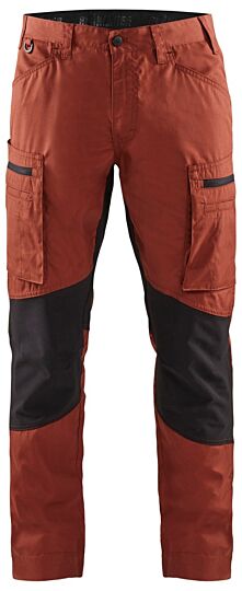 Blåkläder 1459-1845 Service werkbroek met stretch Gebrand rood/Zwart