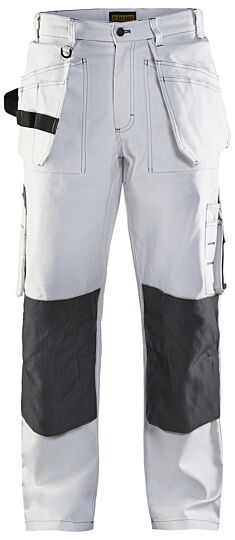 Blåkläder 1531-1210 Schildersbroek met gereedschapszakken Wit/Donkergrijs