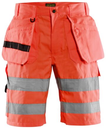 Blåkläder 1535-1811 High Vis Short met gereedschapszakken High Vis Rood