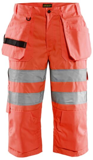 Blåkläder 1539-1811 High Vis piraatbroek met gereedschapszakken High Vis Rood