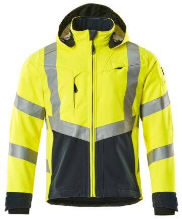 Mascot 15502-246 Softshell jas Hi-Vis Geel/Donkermarine
