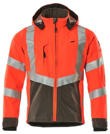 Mascot 15502-246 Softshell jas Hi-Vis Rood/Donkerantraciet