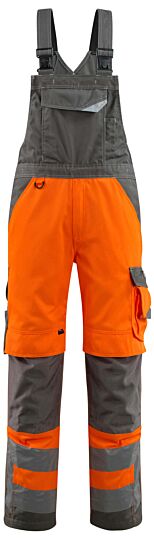 Mascot 15569-860 Amerikaanse overall met kniezakken Hi-Vis Oranje/Donkerantraciet