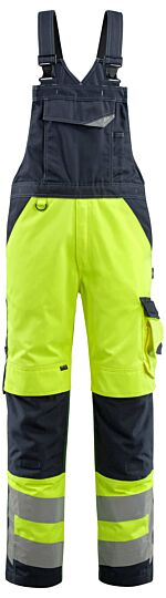 Mascot 15569-860 Amerikaanse overall met kniezakken Hi-Vis Geel/Donkermarine