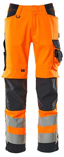 Mascot 15579-860 Broek met kniezakken Hi-Vis Oranje/Donkermarine