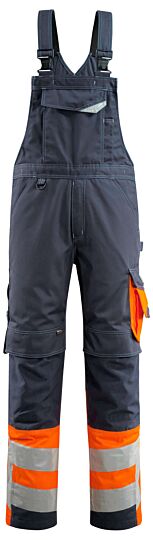 Mascot 15669-860 Amerikaanse overall met kniezakken Donkermarine/Hi-Vis Oranje