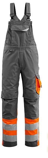 Mascot 15669-860 Amerikaanse overall met kniezakken Donkerantraciet/Hi-Vis Oranje