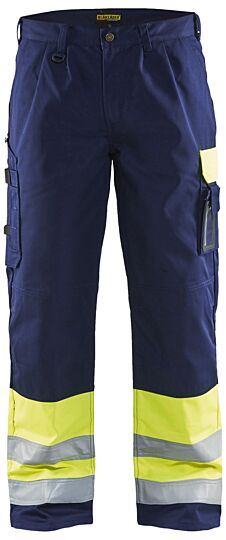 Blåkläder 1584-1860 High Vis Werkbroek High Vis Geel/Marineblauw
