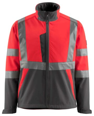 Mascot 15902-253 Softshell jas Hi-Vis Rood/Donkerantraciet