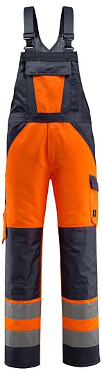 Mascot 15969-948 Amerikaanse overall met kniezakken Hi-Vis Oranje/Donkermarine