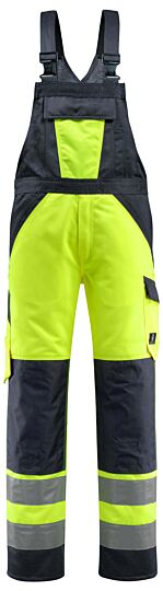 Mascot 15969-948 Amerikaanse overall met kniezakken Hi-Vis Geel/Donkermarine