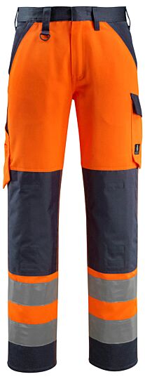 Mascot 15979-948 Broek met kniezakken Hi-Vis Oranje/Donkermarine