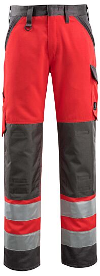 Mascot 15979-948 Broek met kniezakken Hi-Vis Rood/Donkerantraciet