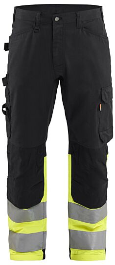 Blåkläder 1708-1811 High Vis werkbroek Zwart/High Vis Geel