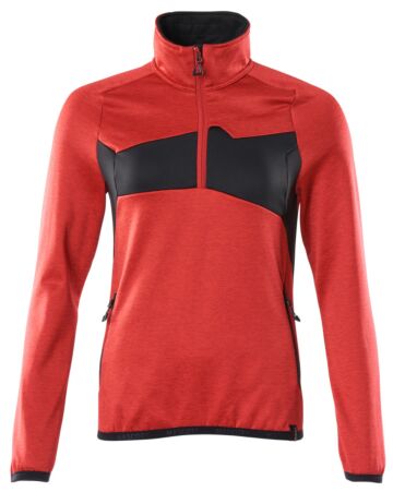 Mascot 18053-316 Dames Fleecetrui met korte rits Signaalrood/Zwart