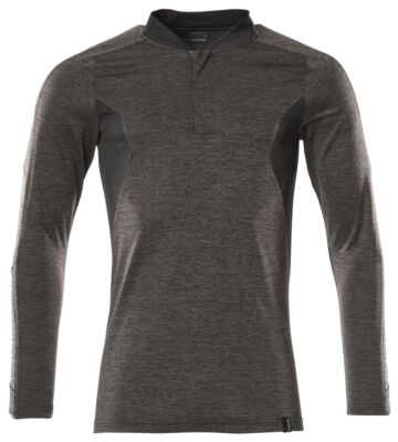 Mascot 18081-810 Poloshirt lange mouwen Donkerantraciet-Gemêleerd/Zwart