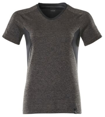 Mascot 18092-801 Dames T-shirt Donkerantraciet-Gemêleerd/Zwart