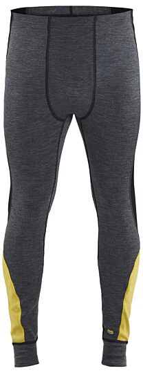 Blåkläder 1849-1732 Lange onderbroek merinowol WARM Medium grijs/Geel